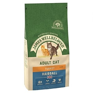 James Wellbeloved Cat Adult Cat Food Turkey Hairball (1.5kg)