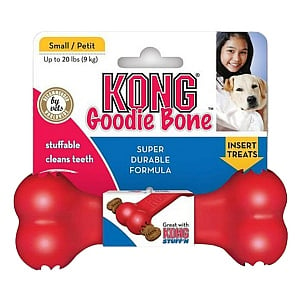 KONG Red Rubber Goodie Bone Treat Dispenser - Small