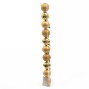 Decoris Gold Shatterproof Baubles 6cm (Tube of 10)