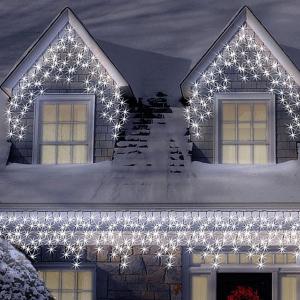 Snowtime 100 Ice White LED Icicle Connectable Lights