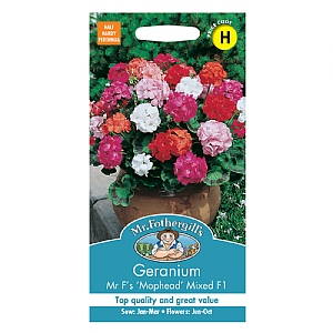 Mr Fothergills Geranium Mr F's Mophead Mixed F1 Seeds