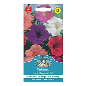 Mr Fothergills Petunia Confetti Mixed F2 Seeds