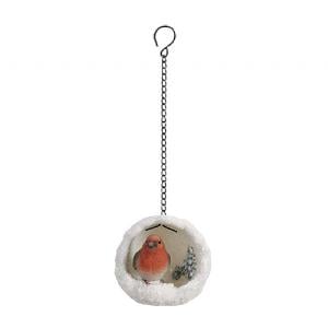 Vivid Arts Robin Mini Snowball Tree Decoration (6cm)