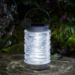 Smart Solar Wave Stainless Steel Lantern