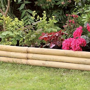 Zest Horizontal Log Edging 1.0m x 210mm