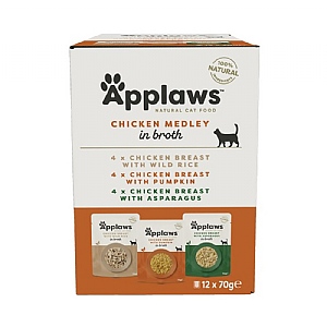 Applaws Cat Food Pouches Multipack Pack of 12 - Chicken (70g)