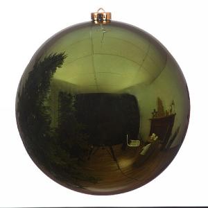 Decoris Pine Green Shiny Shatterproof Bauble - 14cm