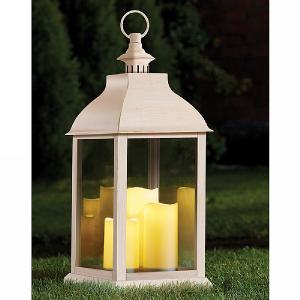 Three Kings Vigo Cream Battery Operated Candle Lantern