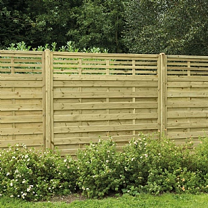 Forest 5ft 11in x 5ft 11in Pressure Treated Decorative Kyoto Fence Panel (1.8m x 1.8m)