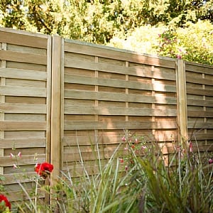 Forest 5ft 11in x 5ft 11in Pressure Treated Decorative Europa Plain Fence Panel (1.8m x 1.8m)