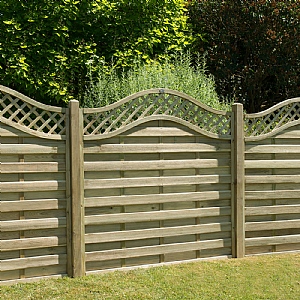 Forest 5ft 11in x 5ft 11in Pressure Treated Decorative Europa Prague Fence Panel (1.8m x 1.8m)