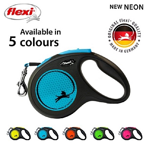 Flexi New Neon Tape Dog Lead (5m) Assorted Colours - Medium