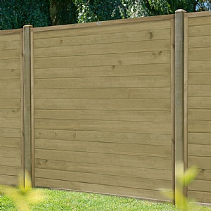 Forest 6ft x 6ft Pressure Treated Horizontal Tongue and Groove Fence Panel (1.83m x 1.83m)