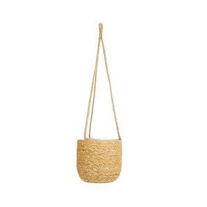 Ivyline Odda Hanging Natural Woven Lined Pot Cover (Various Sizes)