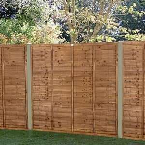 Forest 6ft x 6ft Brown Pressure Treated Superlap Fence Panel (1.83m x 1.83m)