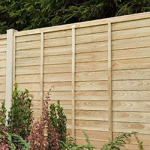 Forest 6ft x 6ft Pressure Treated Superlap Fence Panel (1.83m x 1.83m)