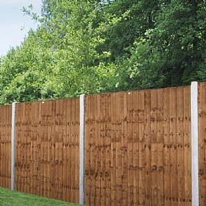 Forest 6ft x 5.5ft Brown Pressure Treated Closeboard Fence Panel (1.83m x 1.68m)