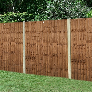 Forest 6ft x 5ft  Brown Pressure Treated Closeboard Fence Panel (1.83m x 1.52m)