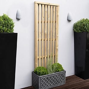 Forest 5ft 11in x 2ft Pressure Treated Vertical Slatted Screen (1.8m x 0.6m)